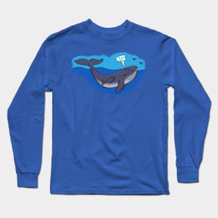 Cute whale and baby whimsical design Long Sleeve T-Shirt